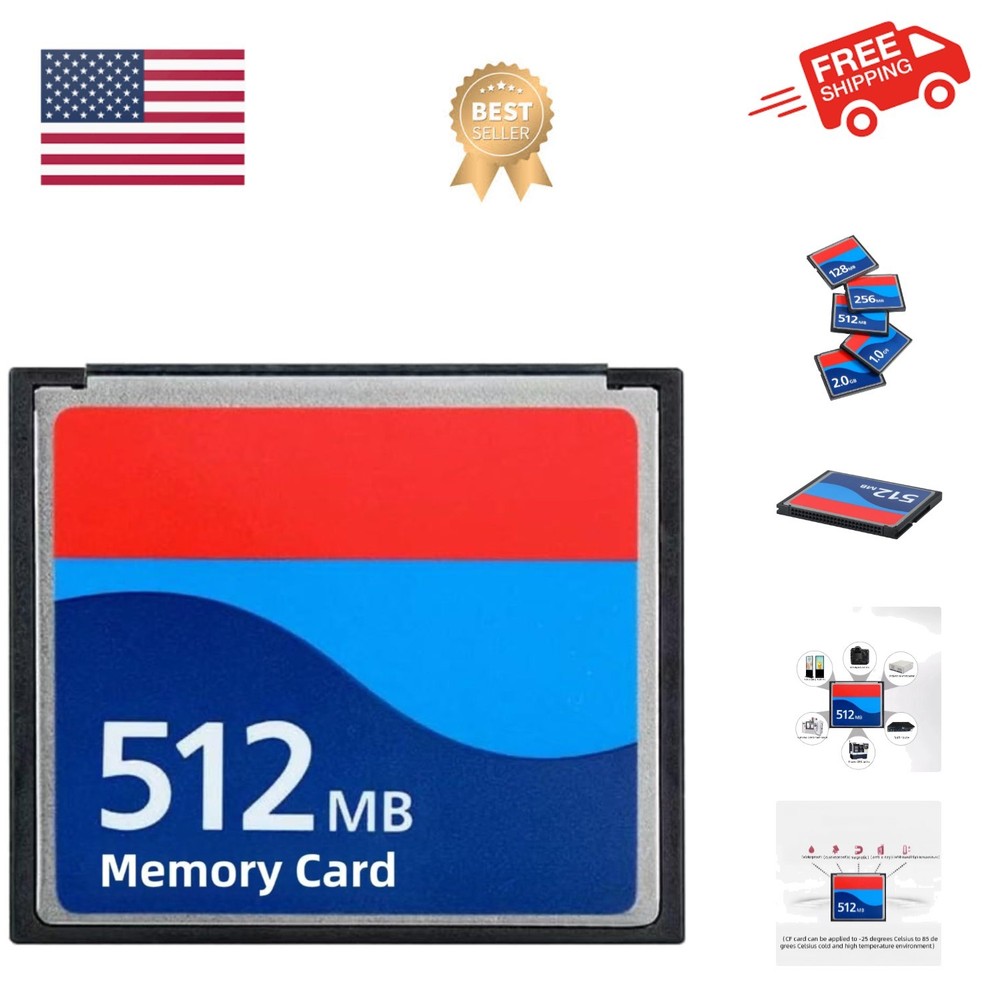 CF 512MB CompactFlash Memory Card Type I for Camera Numerical Control Machine...