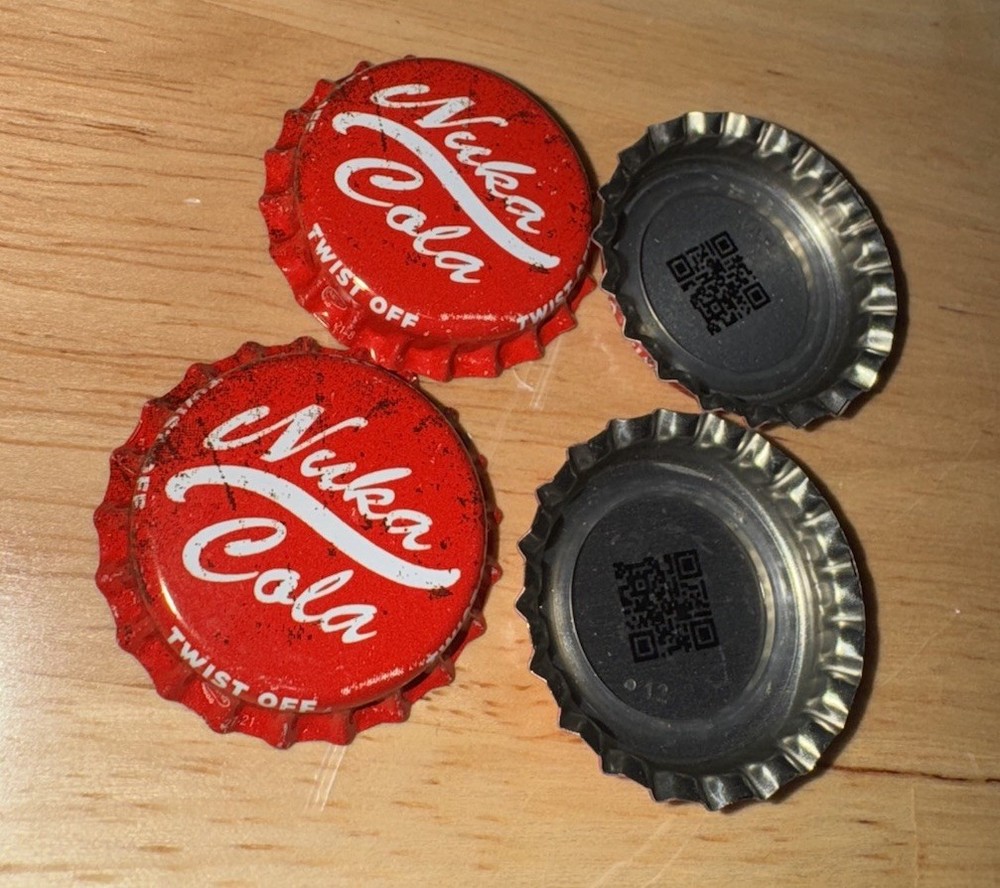Fallout Nuka Cola Bottle Cap Red 4 Pieces Bundle