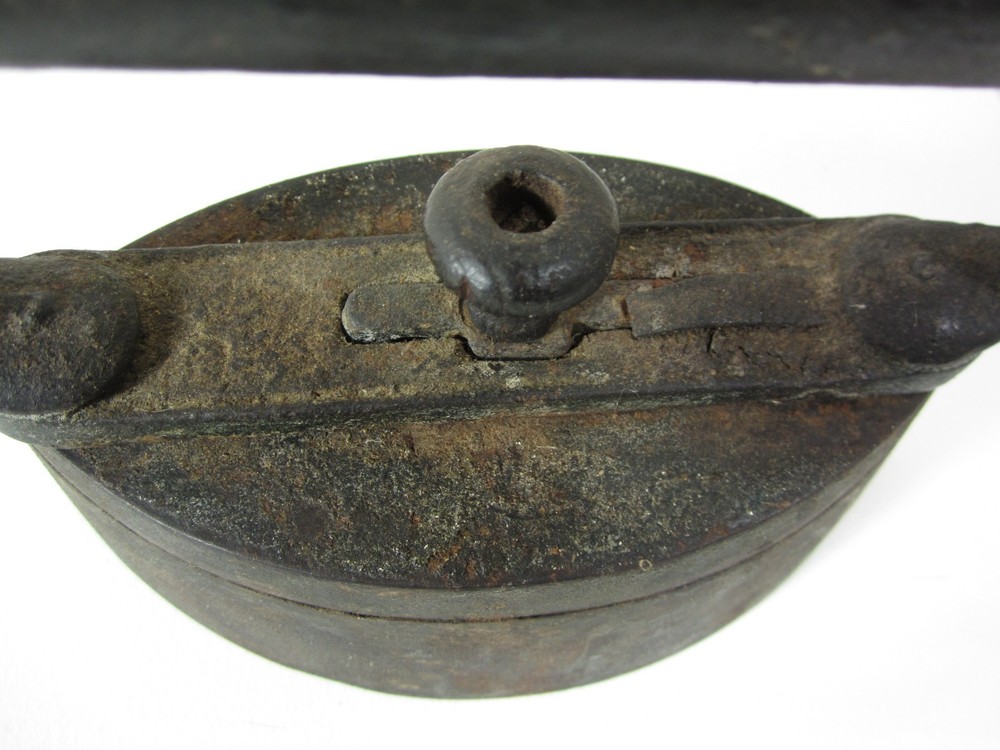 Antique Sad Iron with Removable Wood Handle