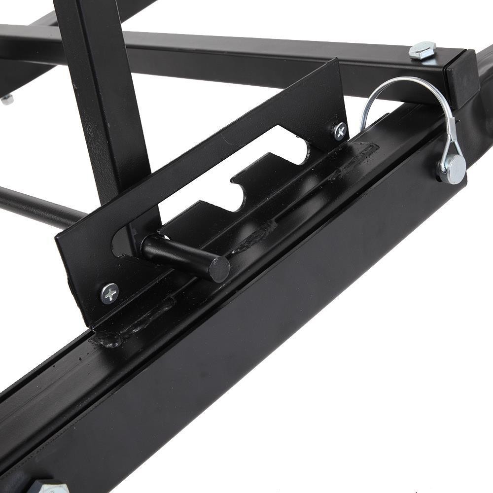 Foldable Topside Creeper 400Lbs Adjustable Height Movable Black w/ 4 Wheels