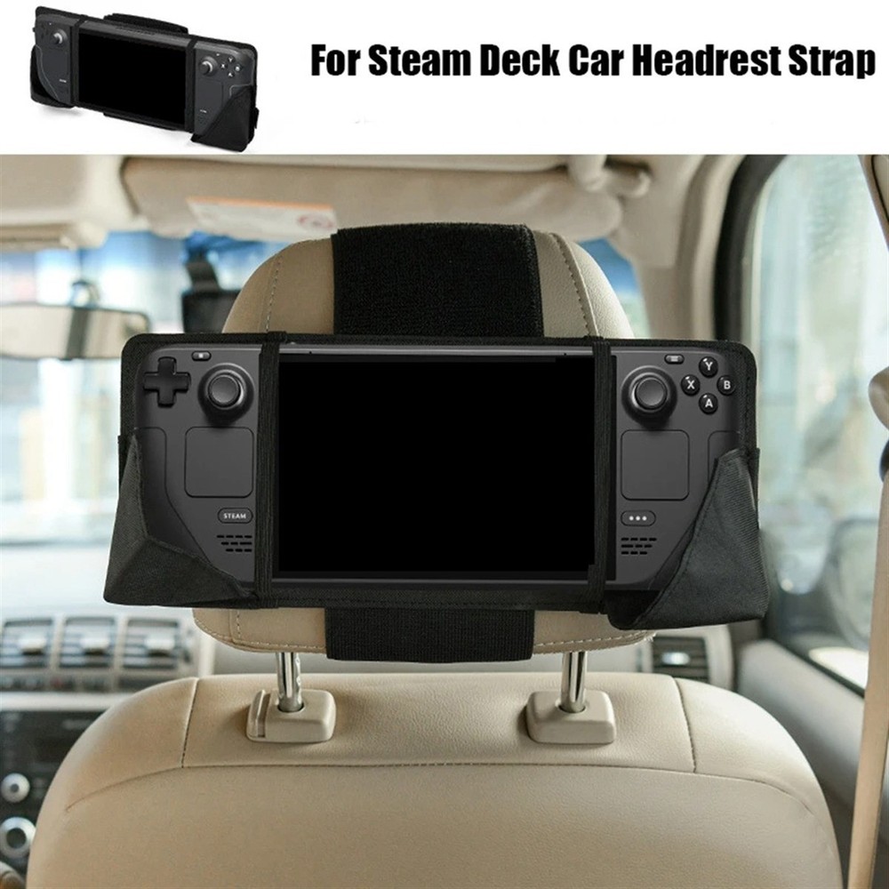 Sturdy Car Headrest Mount Holder for Steam Deck Reliable Gaming Solution
