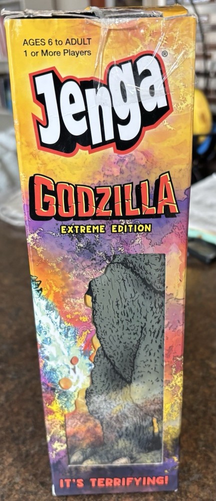 Jenga Godzilla Extreme Edition 54 Blocks Loading tray
