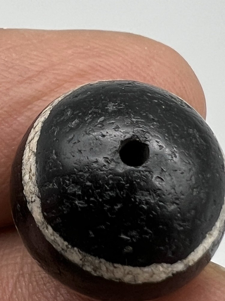 Ancient Burmese pyu Agate Bead Eached Decorated Agate Bead Amulet