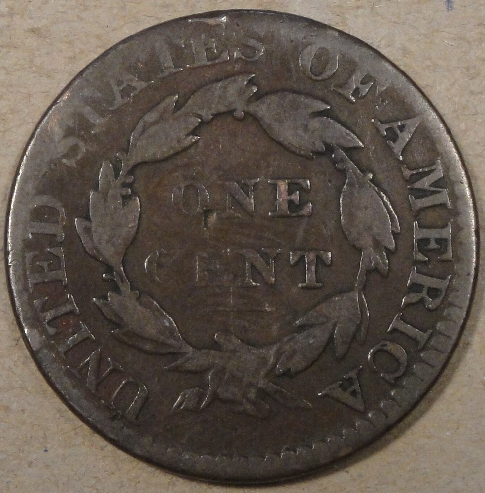 1825 Coronet Large Cent VG