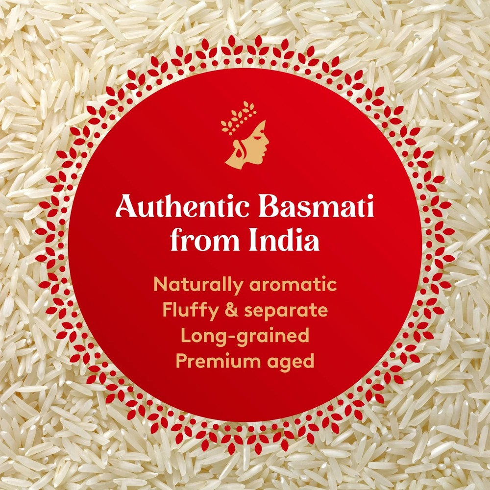 Authentic Royal Naturally Aged Indian White Basmati Rice, Long-Grain, 5lbs