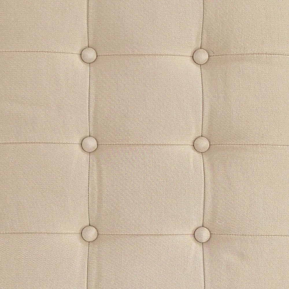 Button Tufted Bench on Wood Base