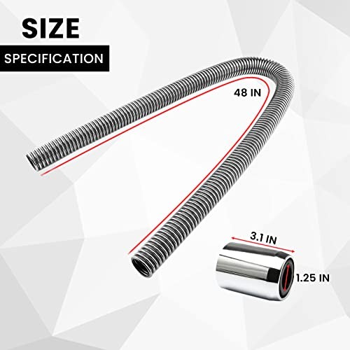 48" Flexible Radiator Hose Kit, Stainless Steel Coolant Water Hose Kit 48 Inch