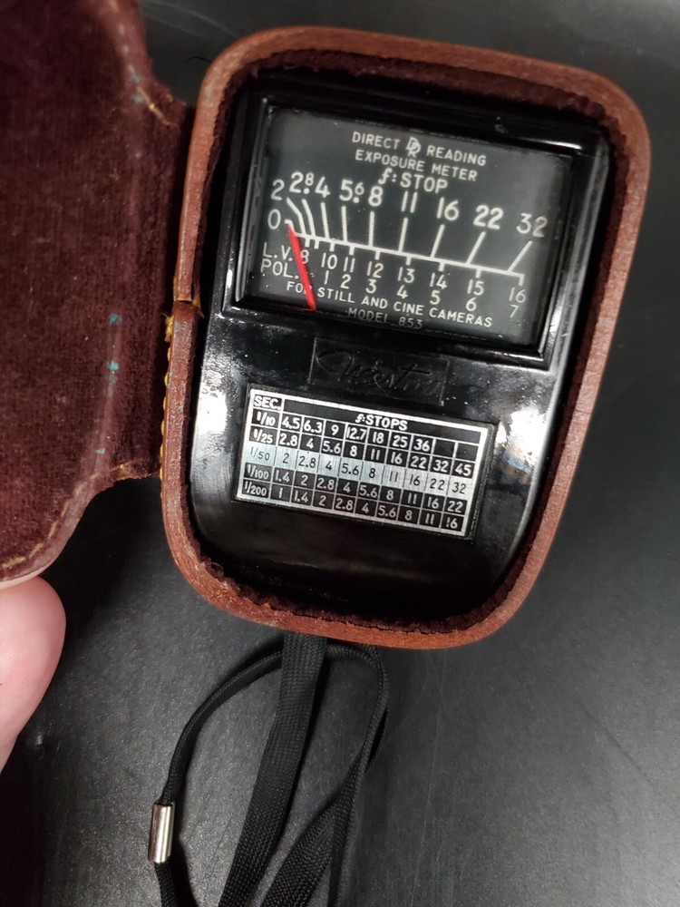 Weston F-Stop Direct Reading Exposure Meter with Leather Case B42