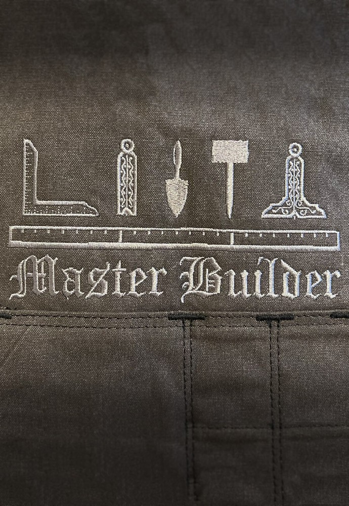 Freemason Charcoal Embroidered Workman's Apron