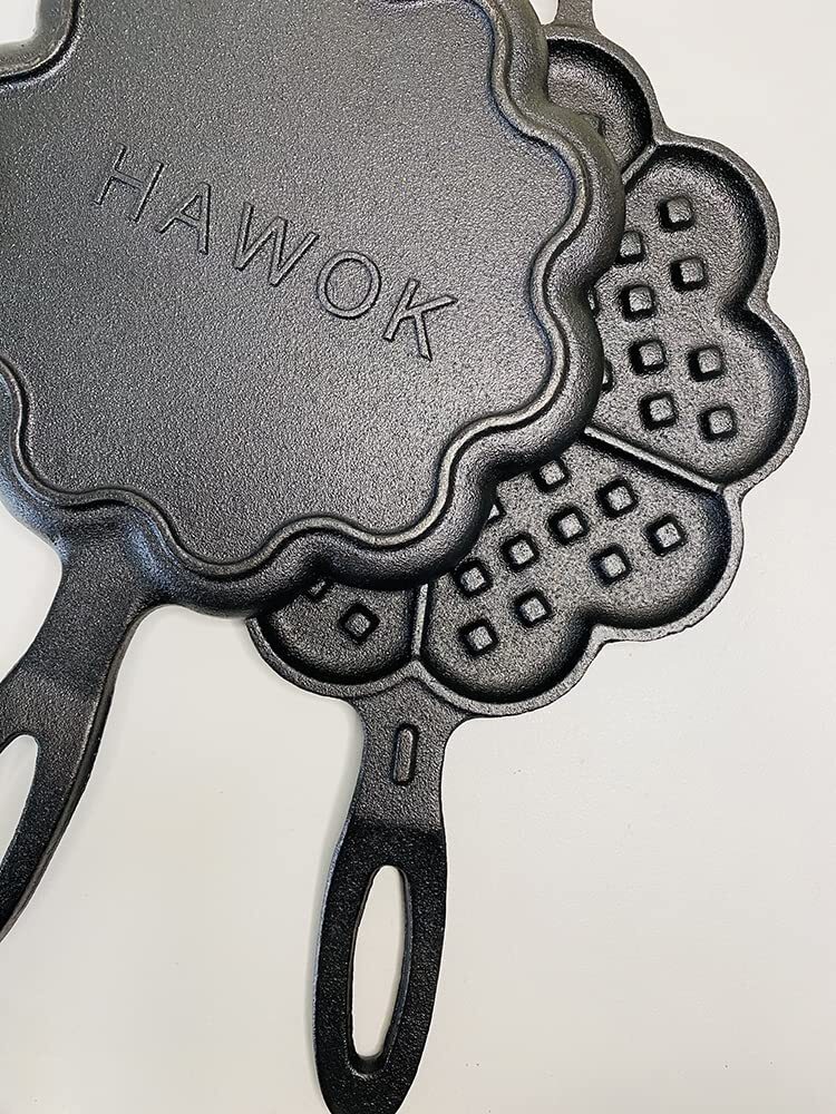 Cast Iron Heart Shaped Waffle Iron Waffle Maker…