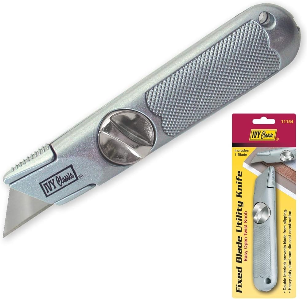 11154 Hin-Loc Fixed Utility Knife, 1/Card