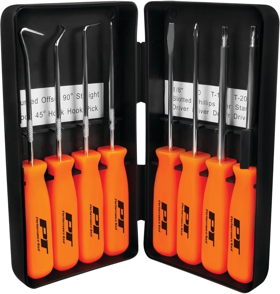 8-Piece Specialty Pick/Driver Set, Precision Pick & Hook Set with Scraper
