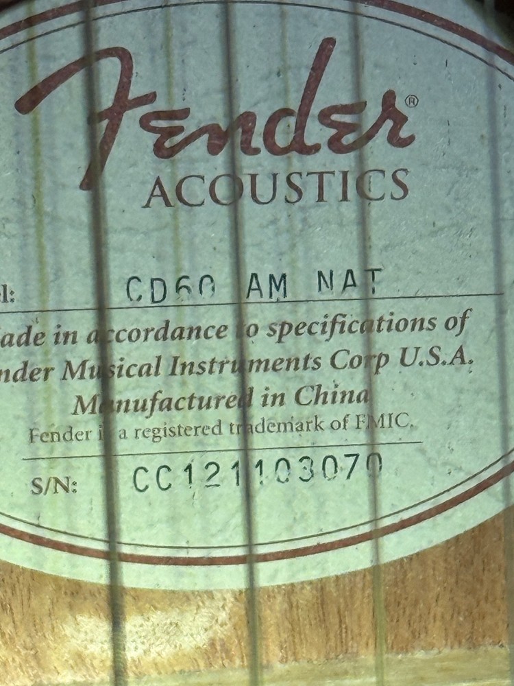 Fender CD-60 Mahogany with Case