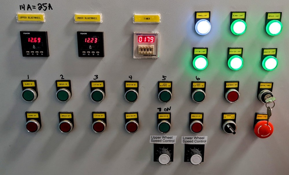 Spinner Hanger Sandblasting Machine, Blast Cleaning Equipment, Shotblast Systems