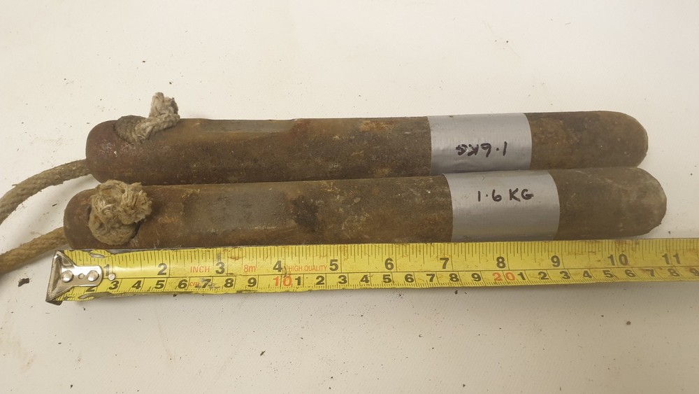 2x Original Cast Iron Sash Window Weights Approx 2.2lbs Each