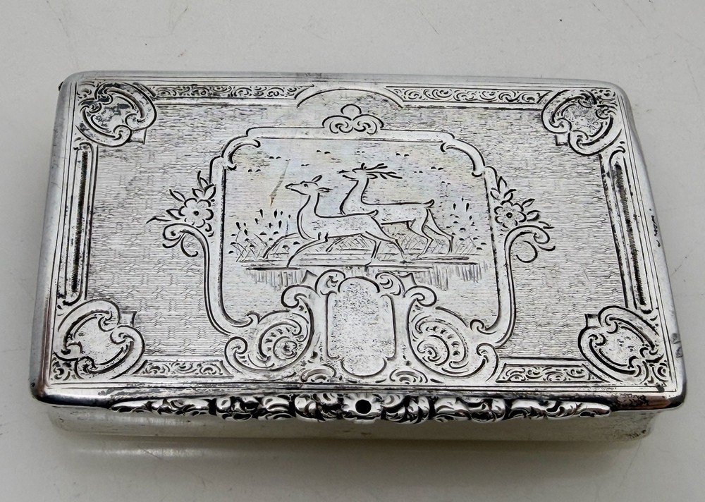 1853 Austria .812 Silver Snuff Box  -  96509