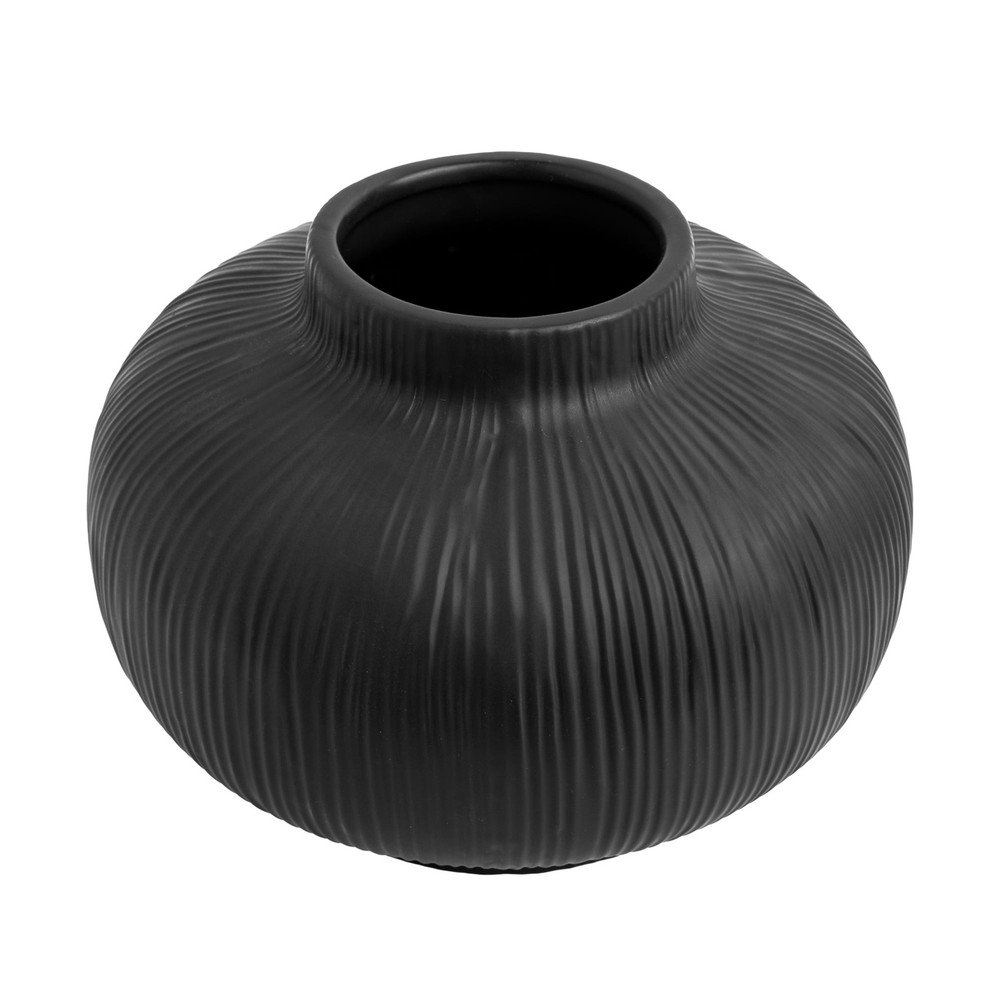 Soft Curve Black Ceramic Decorative Vase 6