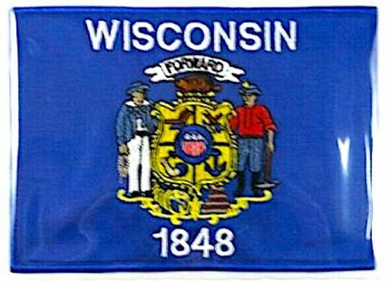 WISCONSIN Willabee & Ward STATE FLAG PATCH United States Collection ~ PATCH ONLY