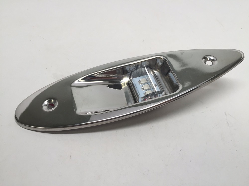 Marine Boat Navigation Pair LED Side Tear Drop Lights SS Vertical Mount 12V