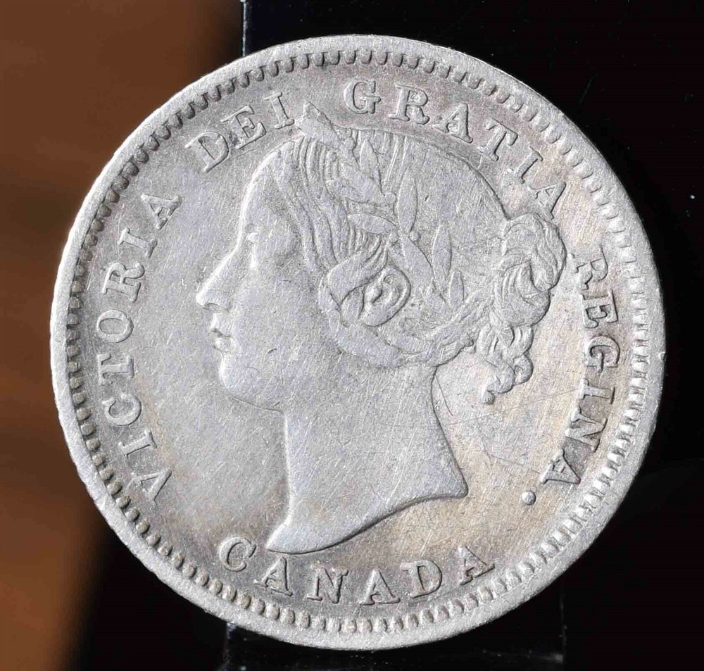 1899 Canada Silver 10 Cents - Small 9's - VF KM#3 $40