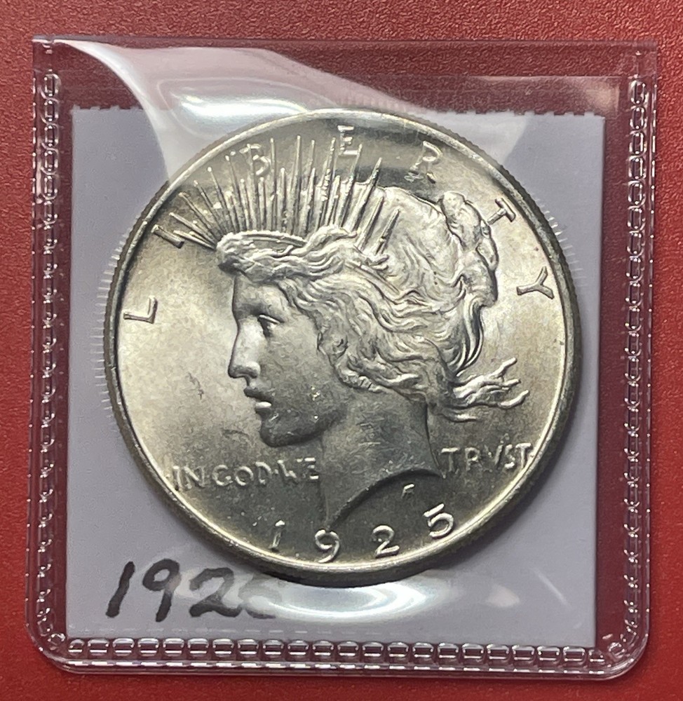 1925 P Peace Silver Dollar, Choice to Gem Uncirculated.