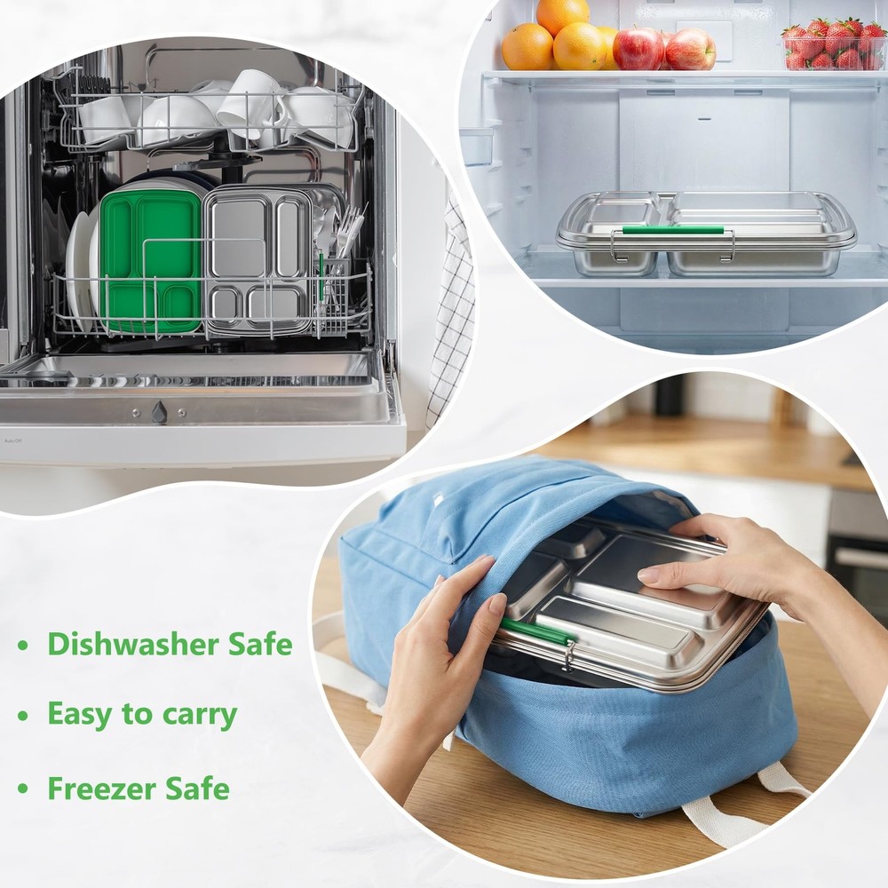 MOV COMPRA Leaf Printed Leakproof Expandable Large Double Deck Lunch Box Cooler