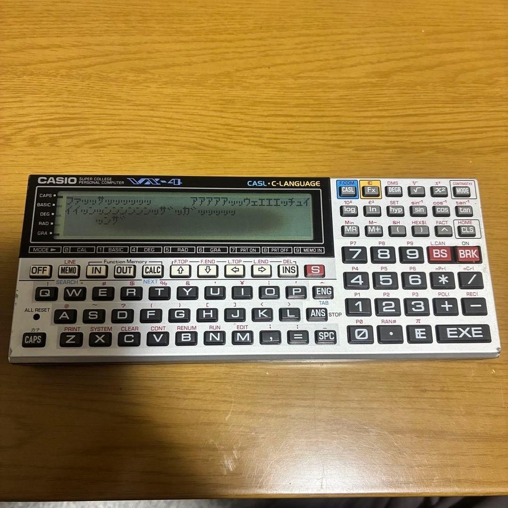 CASIO VX-4 Mini Pocket Personal Computer Calculator Tested Working Used