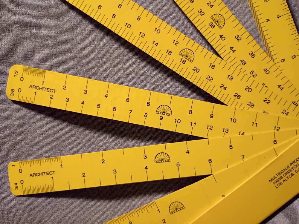 MULTISCALE Scaler Architect/Engineer Drafting Fan -Curtis Engineering Corp. used
