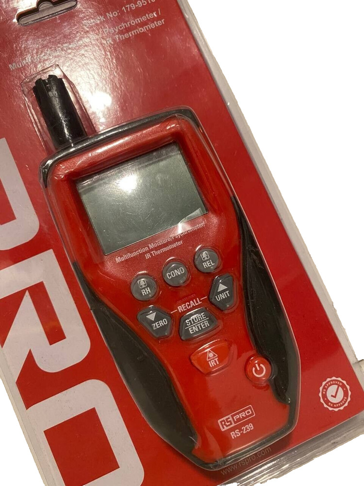 RS Pro RS-239 Multifunction Moisture Psychrometer Missing Cable Red