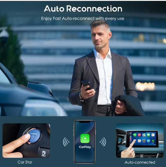 2-in-1 Magic Box adapter - Wireless CarPlay or Android Auto Adapte