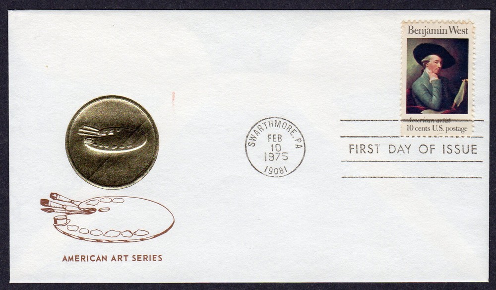1975 Benjamin West (Scott 1553) - Medallion FDC MT852