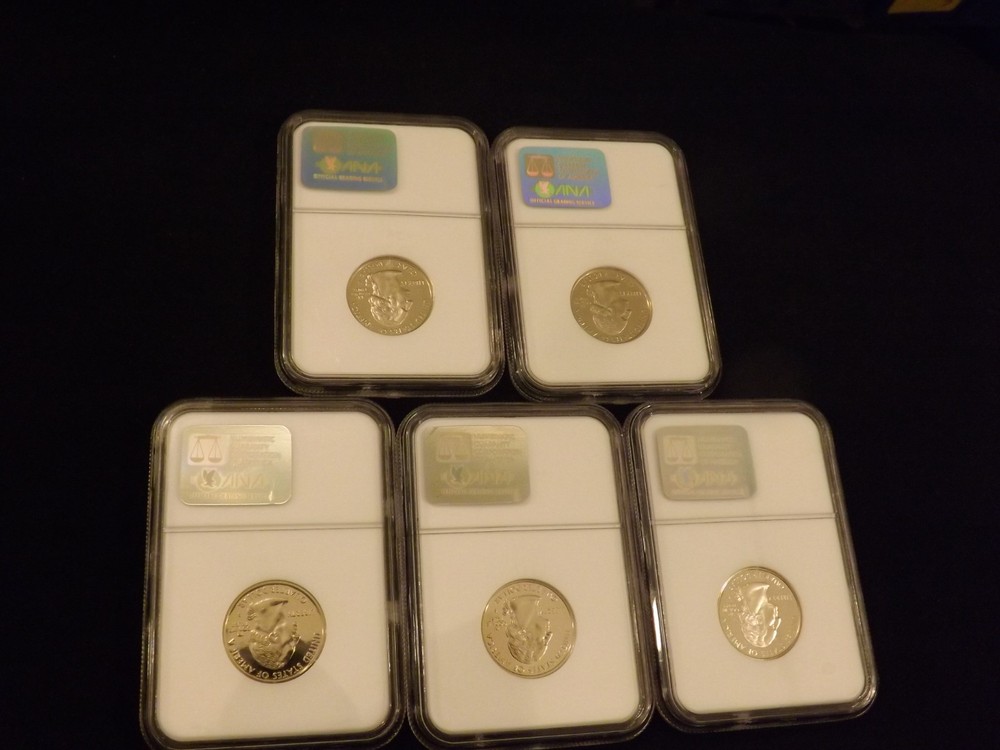 2002 25 C Quarters 5 Coin Set NGC PF 70