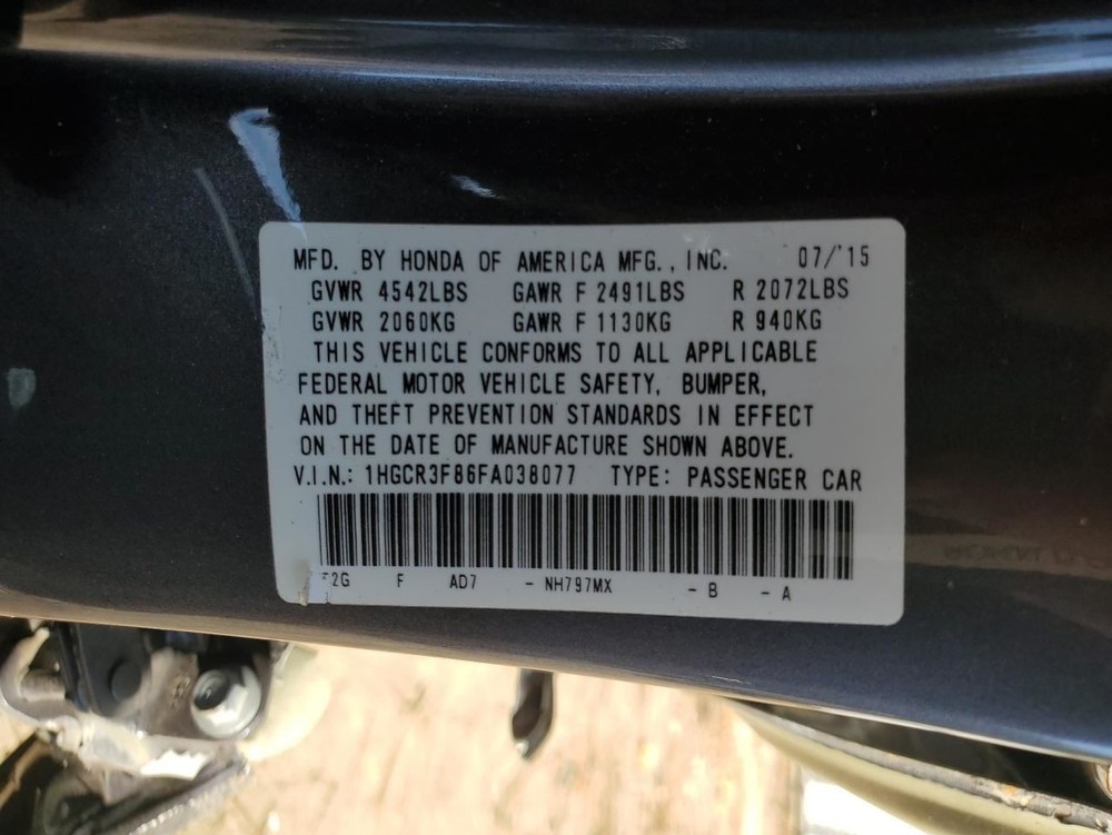 ACCORD 2015 Glove Box 4851231