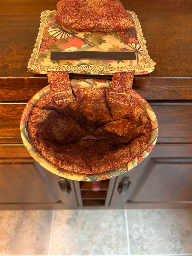 Custom Made Needlework Pouch for threads disposal with pin cushion & magnet