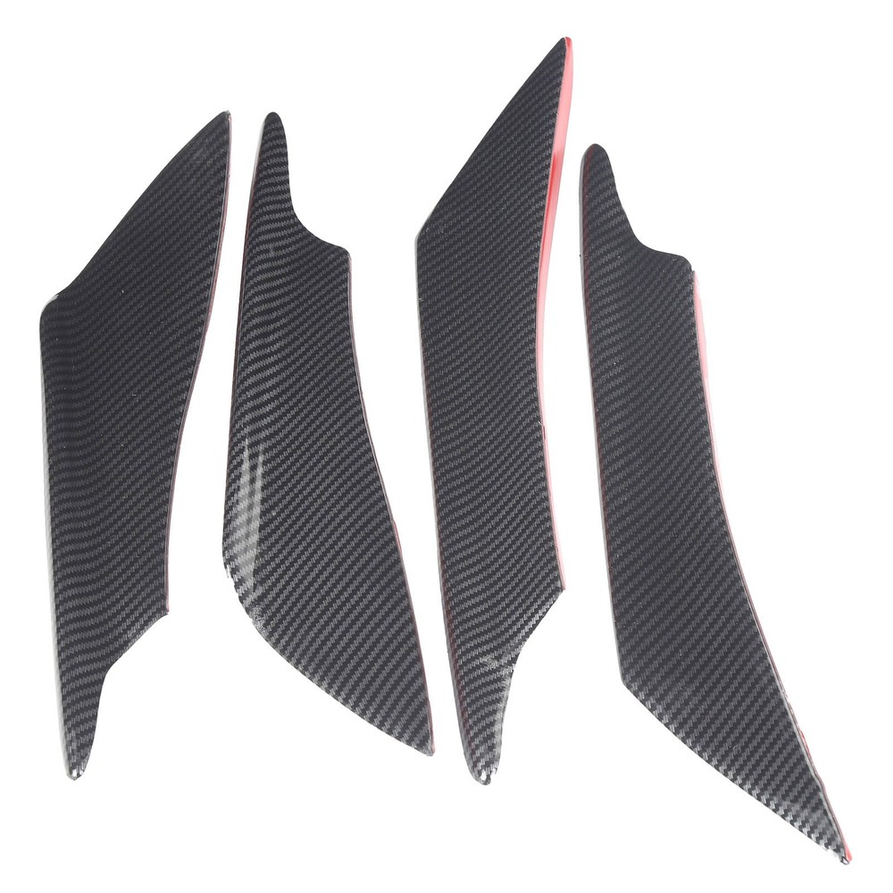 4Pcs Universal Bumper Spoiler Protective Carbon Fiber Style Front Lip Split QTYC