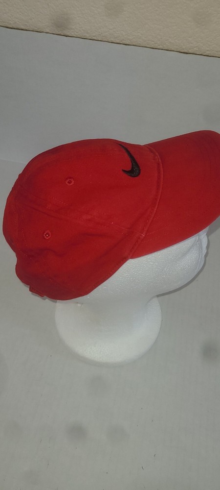 Nike Toddler Hat Cap Adjustable Strapback Black On Red