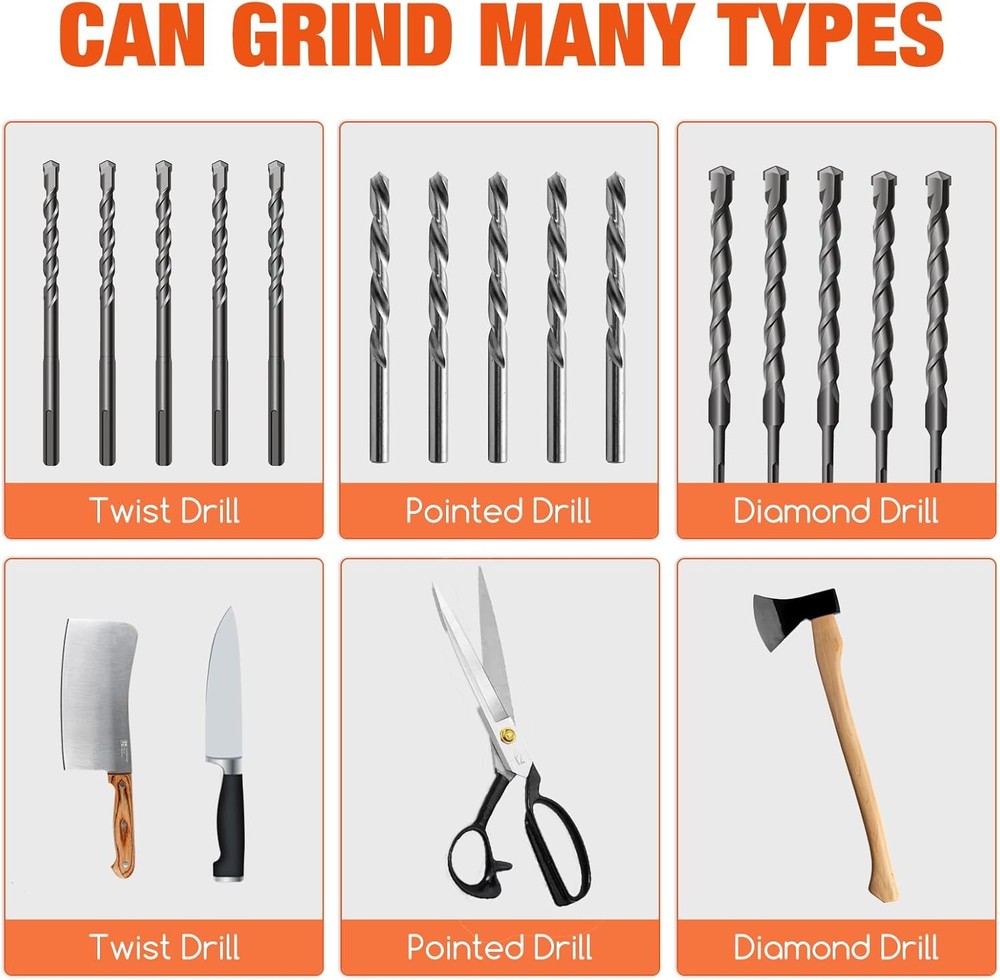 Drill Bit Sharpener, Sharpener for All Bits(5/64''- 5/8''),...