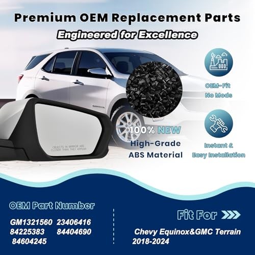 Side mirror assembly replacement, left side mirror assembly replacement, right