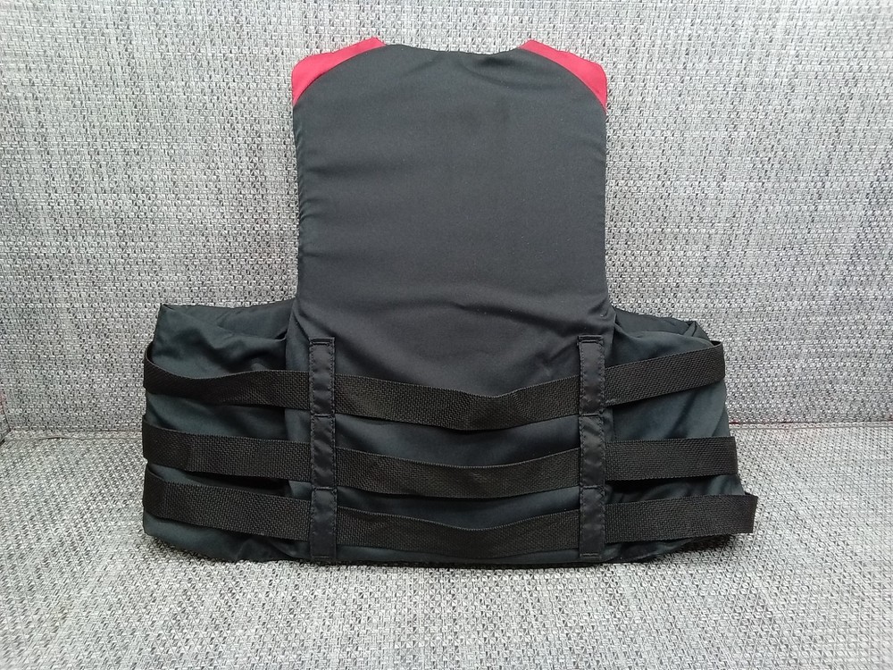 OVERTON'S LARGE / X LARGE NYLON RED/BLACK LIFE JACKET