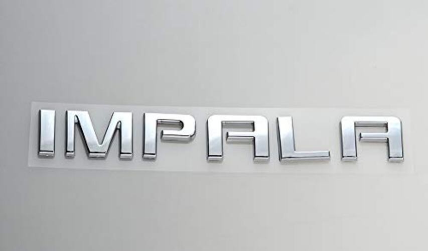 1x Impala Trunk Emblems 3D Badges Nameplate Letter Replacement for Chrome
