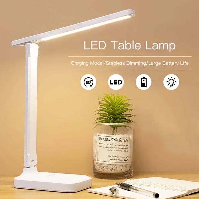 LED Desk Lamp Touch Sensor Reading Foldable Table Lamp Eye Caring Reading Light