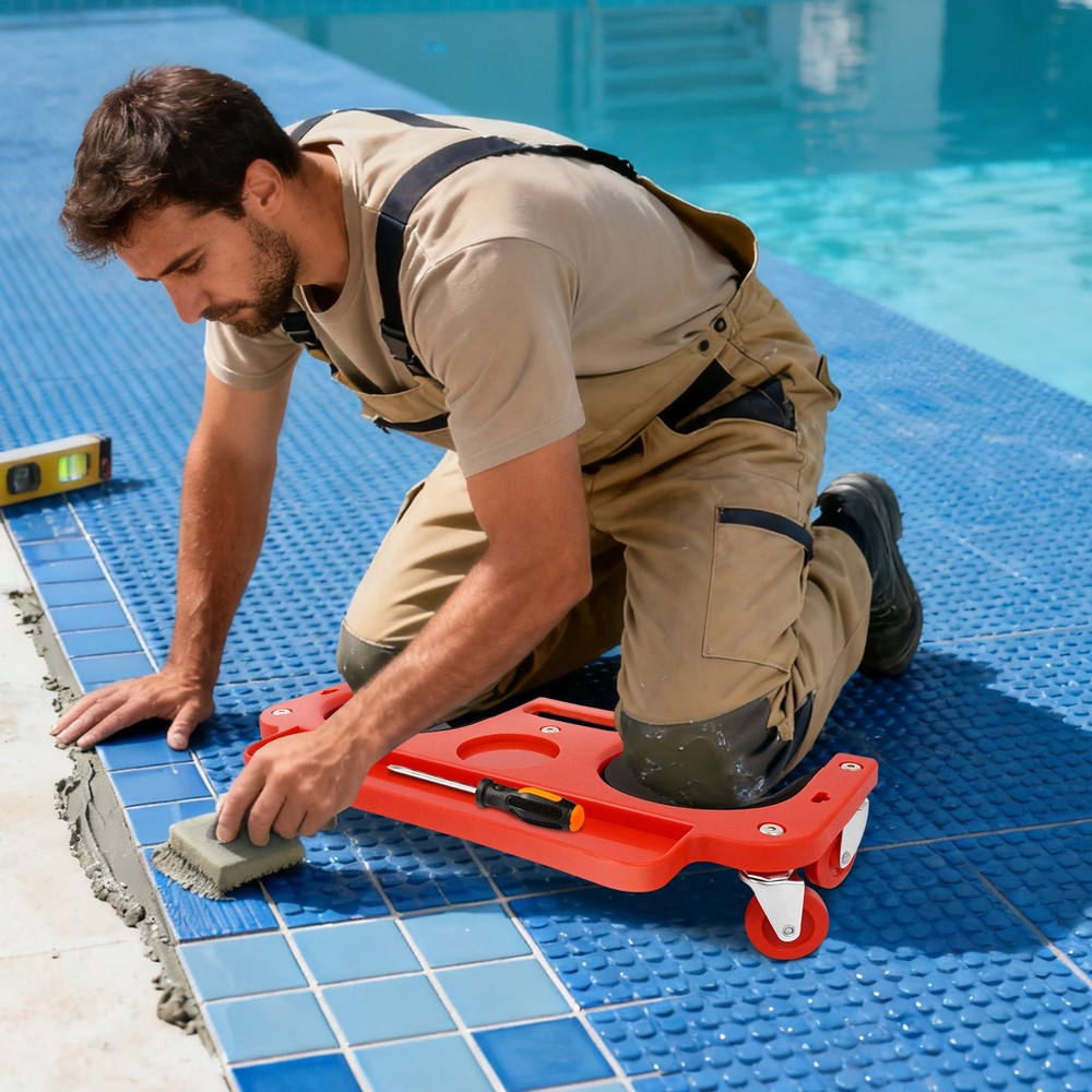 Rolling Knee Pads With Wheels Creeper Used For Tile Work Floor Construction Tool