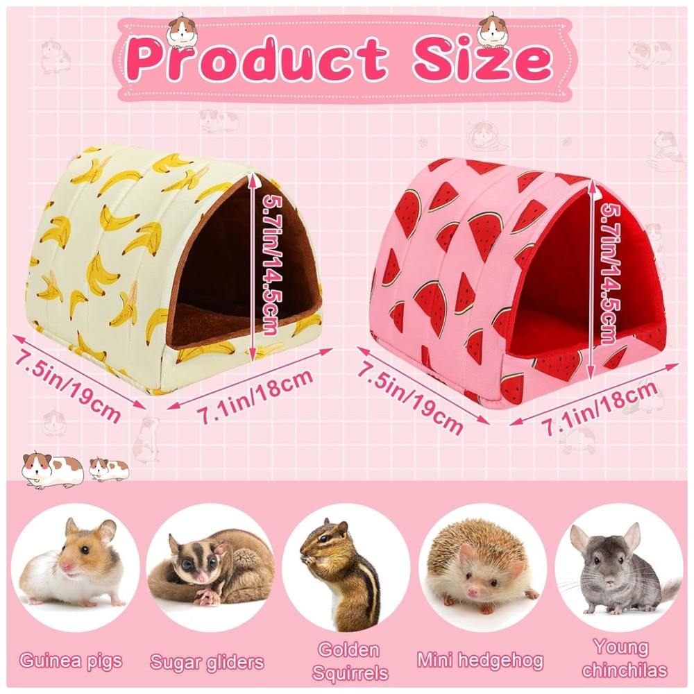 Cute Guinea Pig Hideout, Thickened Cushion, Machine Washable
