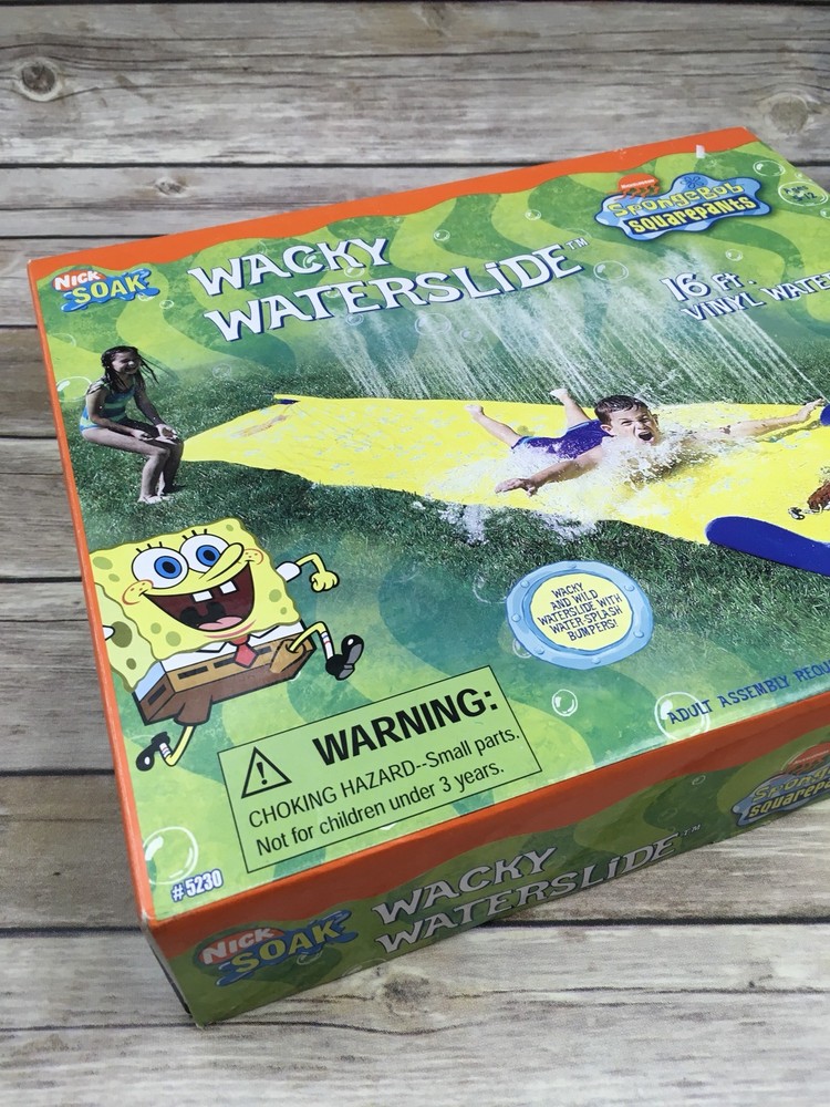 2002 Spongebob Squarepants Wacky Waterslide 16 ft NIck Soak
