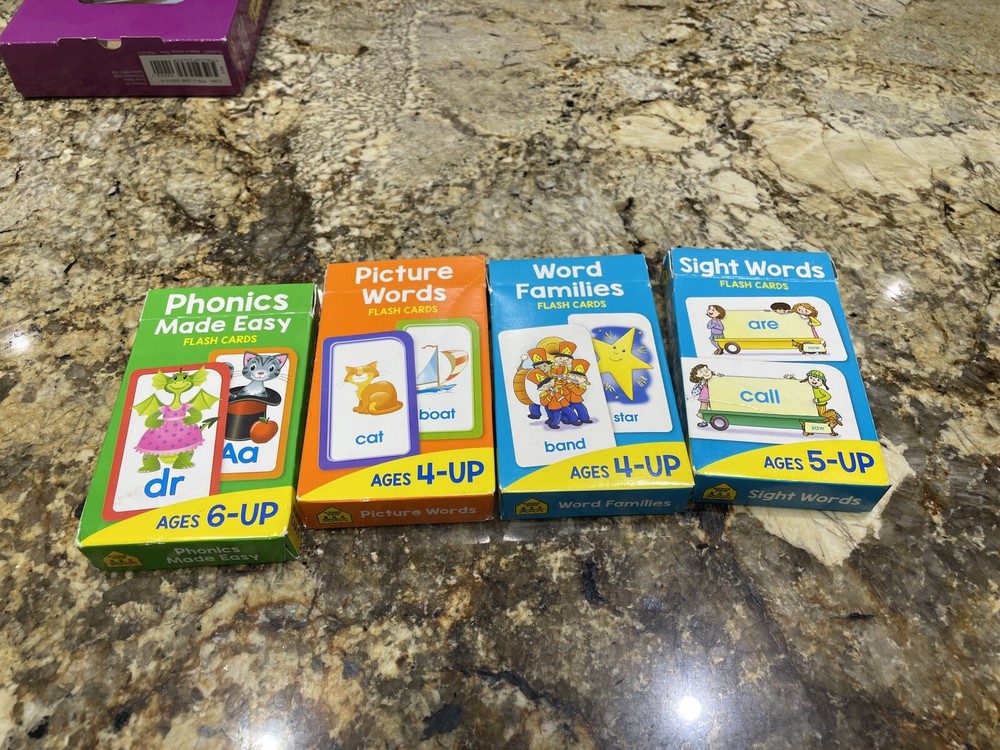 Pre school 4-6 years reading phonics flash cards sight words scool zone Learn