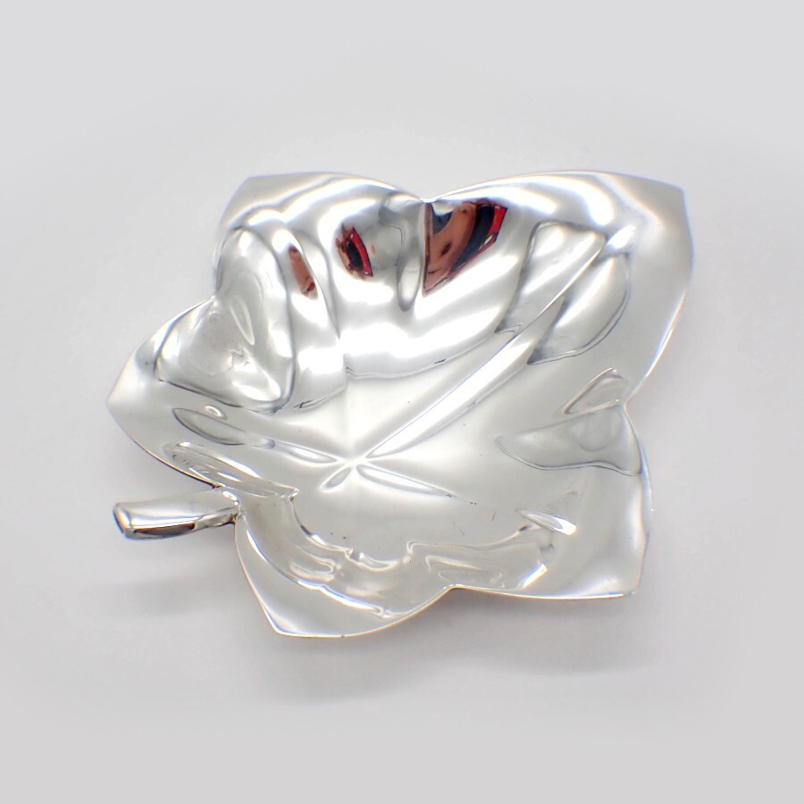 Tiffany Leaf Bowl Dish 23159 Sterling Silver 1950s