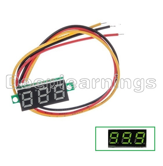 0.28" DC 0-100V / 2.5-30V 2/3-Wire Voltmeter LED Display Voltage Panel Meter
