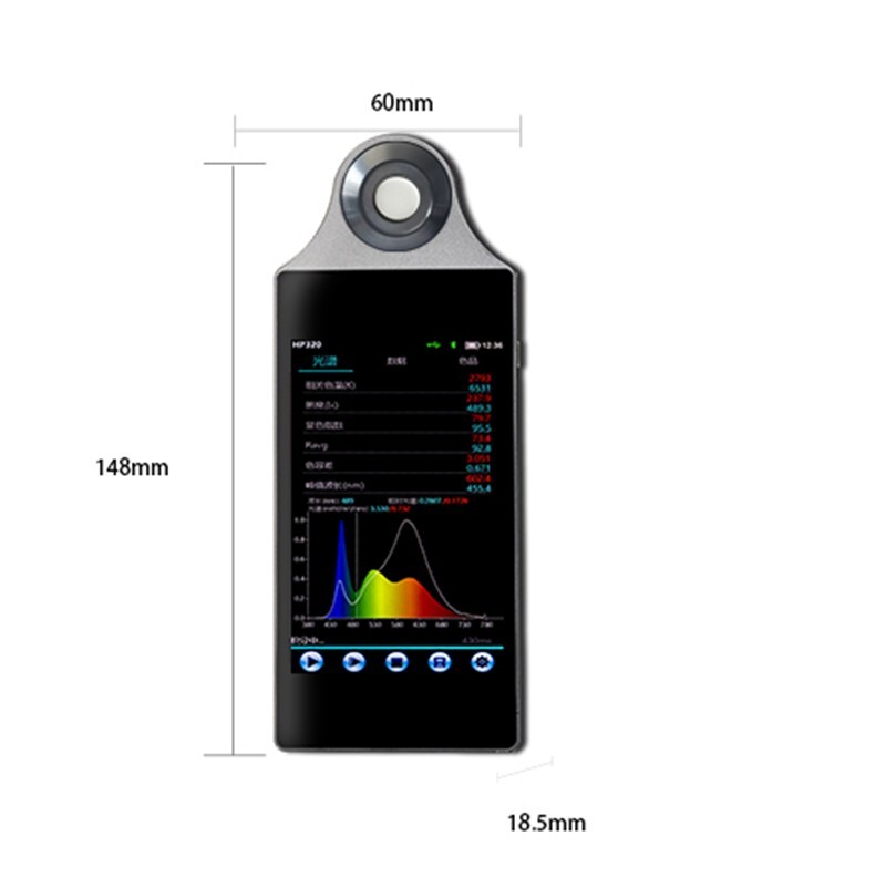 Portable Spectrometer CCT Lux Light Meter Tester Illuminometer with PC sortware