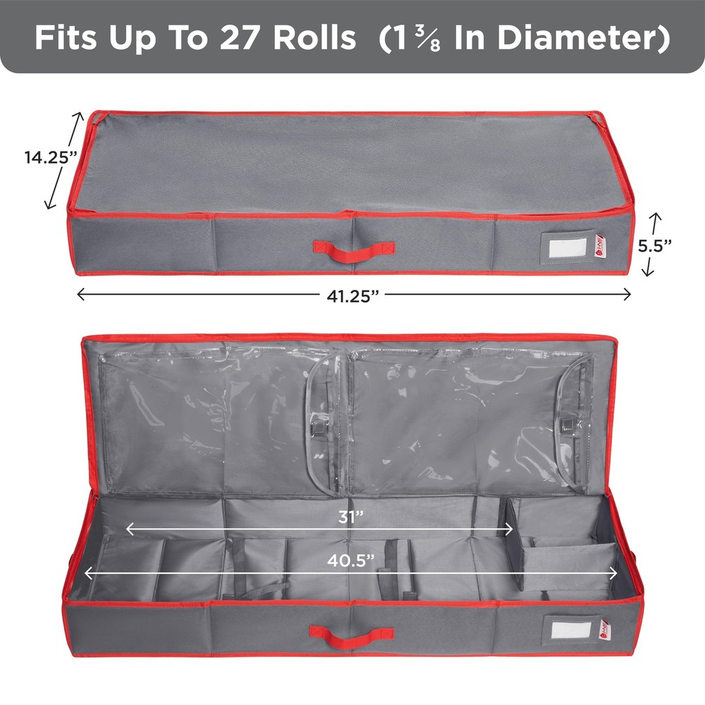 HOLDN' STORAGE Premium Wrapping Storage Container - Durable 600D Tear-Proof, ...