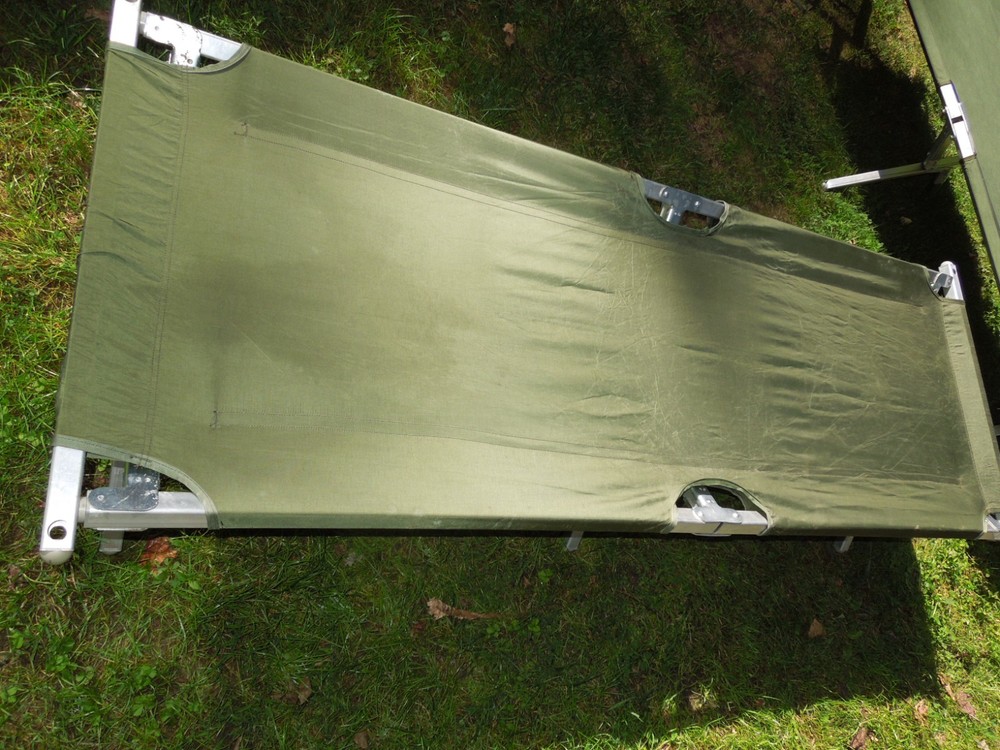 US Military Issue Compact Lightweight Foldable Aluminum Sleeping Cot Nylon #2